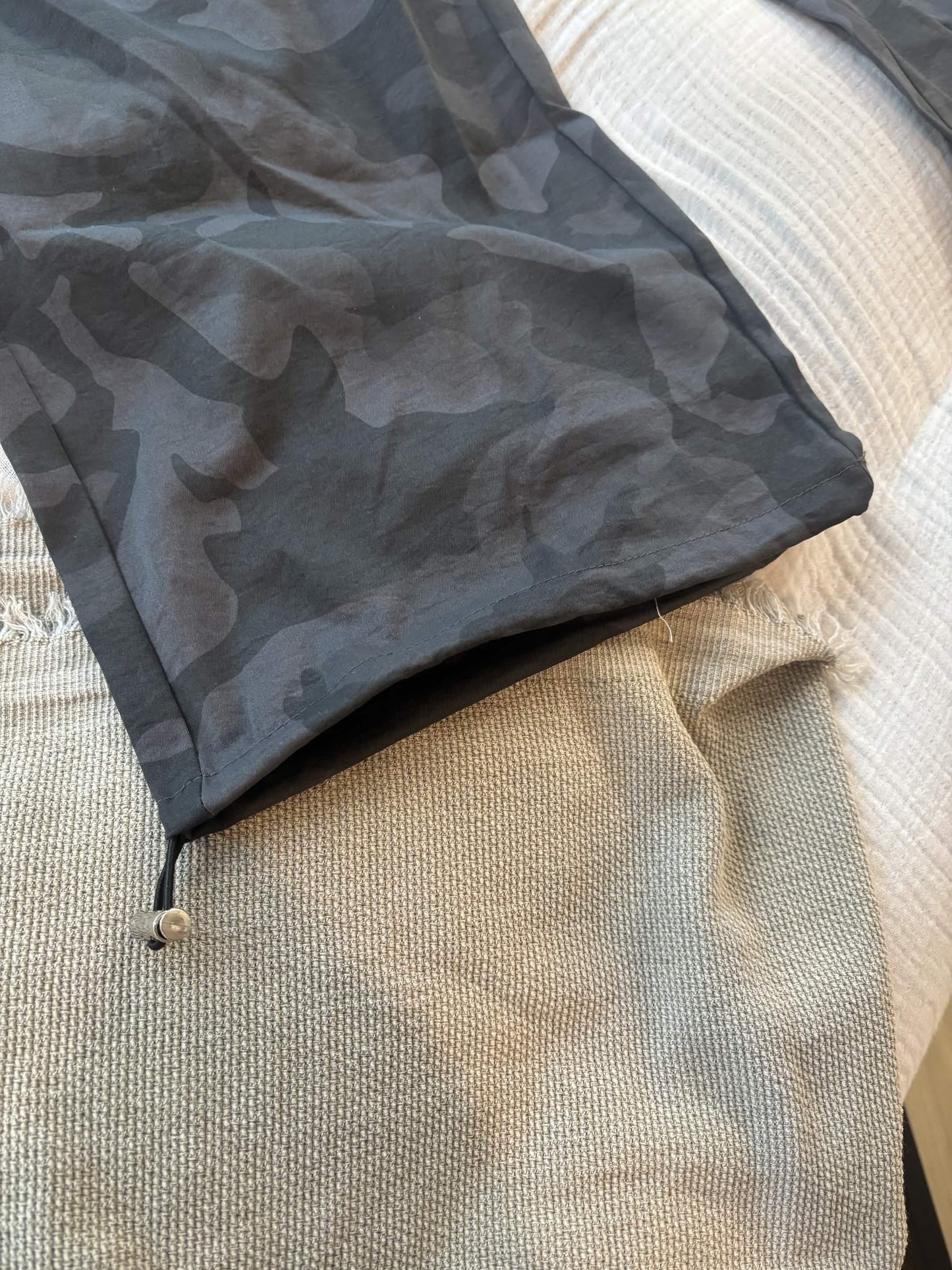 尼龍工裝褲 鬆緊腰帶