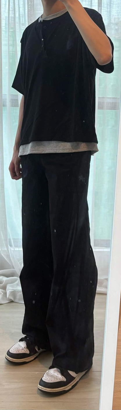 直筒涼爽棉質長褲
